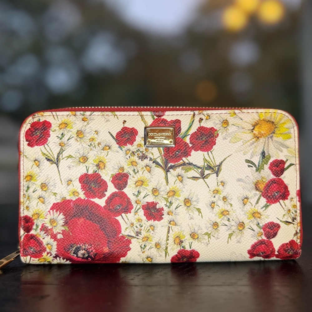 Dolce & Gabbana Floral Zippy Wallet